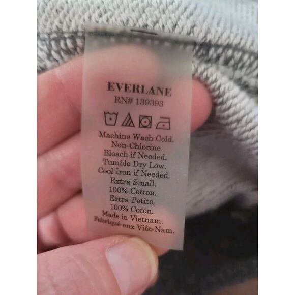 Everlane The Crew Sweatshirt Womens Size XS Marled Gray French Terry - Picture 8 of 8